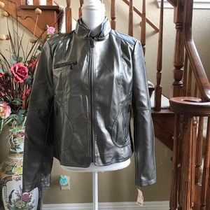 Dress Barn Synthetic Leather Jacket